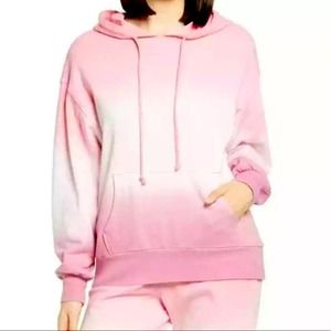 NWT BP Tie Dye Ombré Pink Hoodie Sweatshirt. XS.